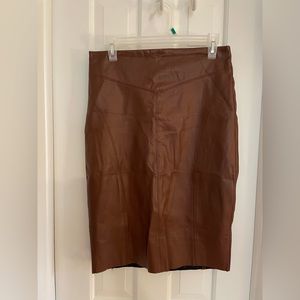 Express leather high waisted skirt